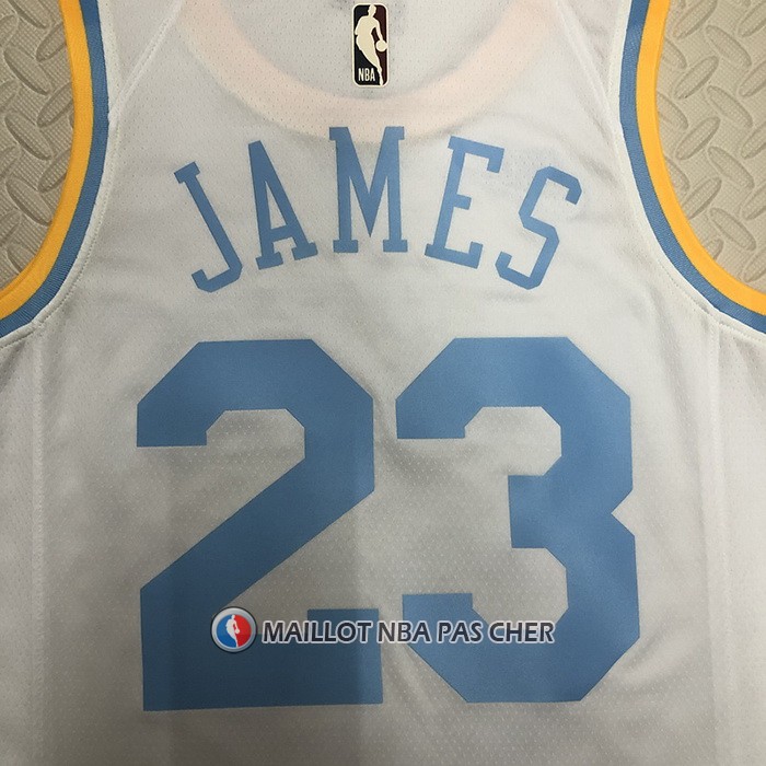 Maillot Los Angeles Lakers LeBron James NO 23 Classic 2022-23 Blanc